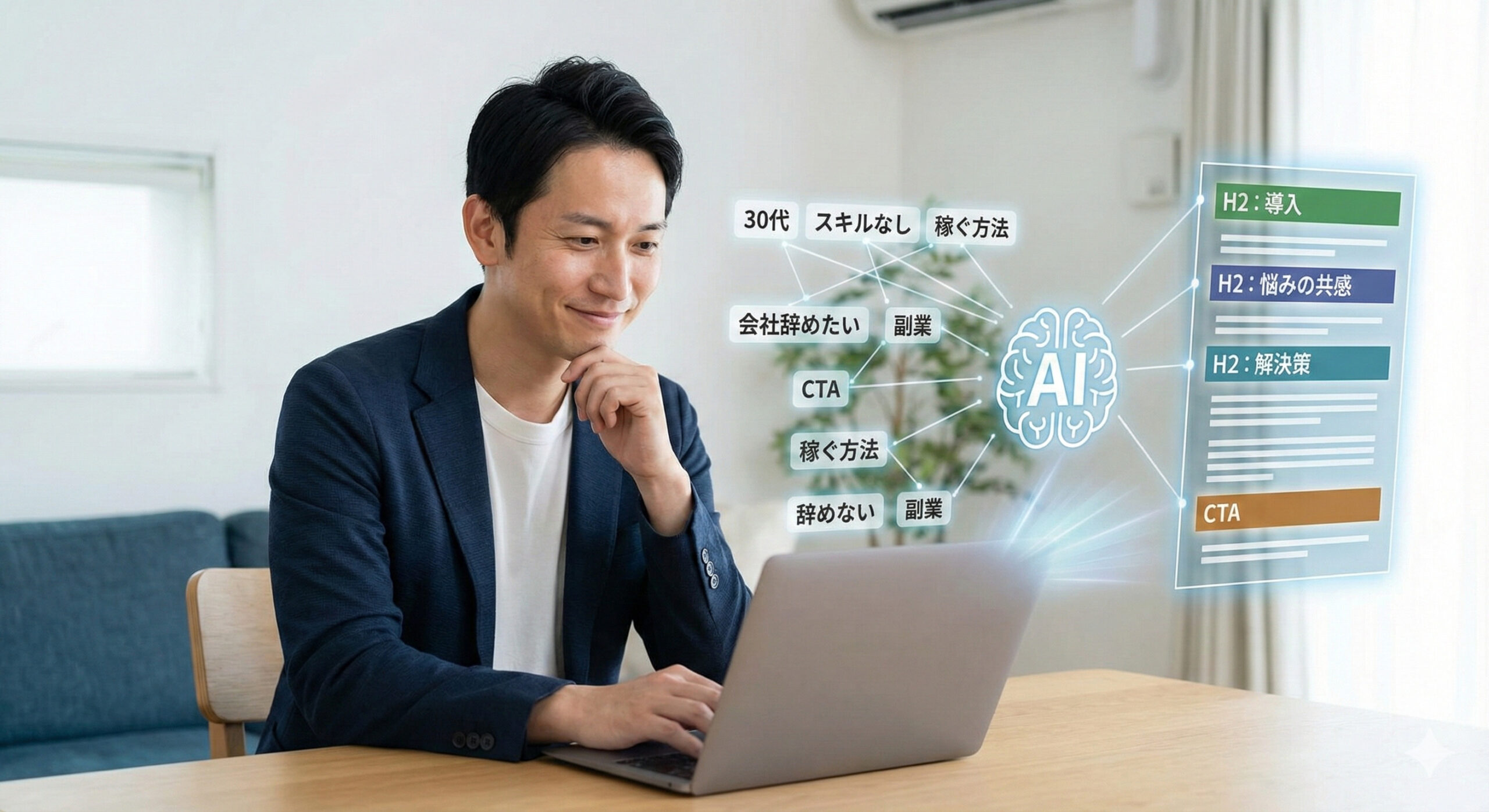 ChatGPTでキーワード選定＆構成作成！プロ級のブログ設計図を10分で作るAI活用術
