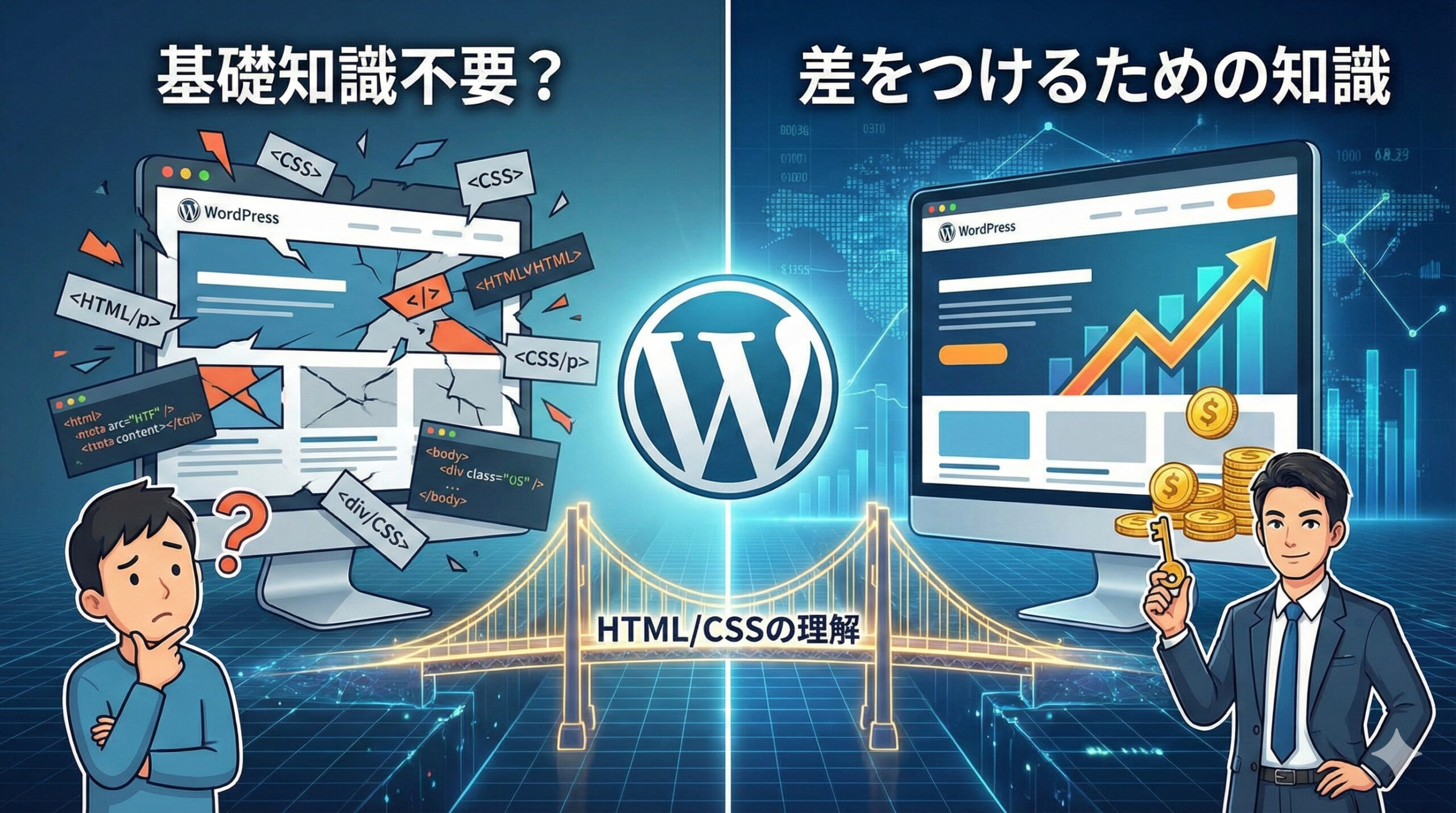HTML/CSSの基礎知識は不要？WordPressアフィリエイトで「差」をつけるために知っておくべき理由