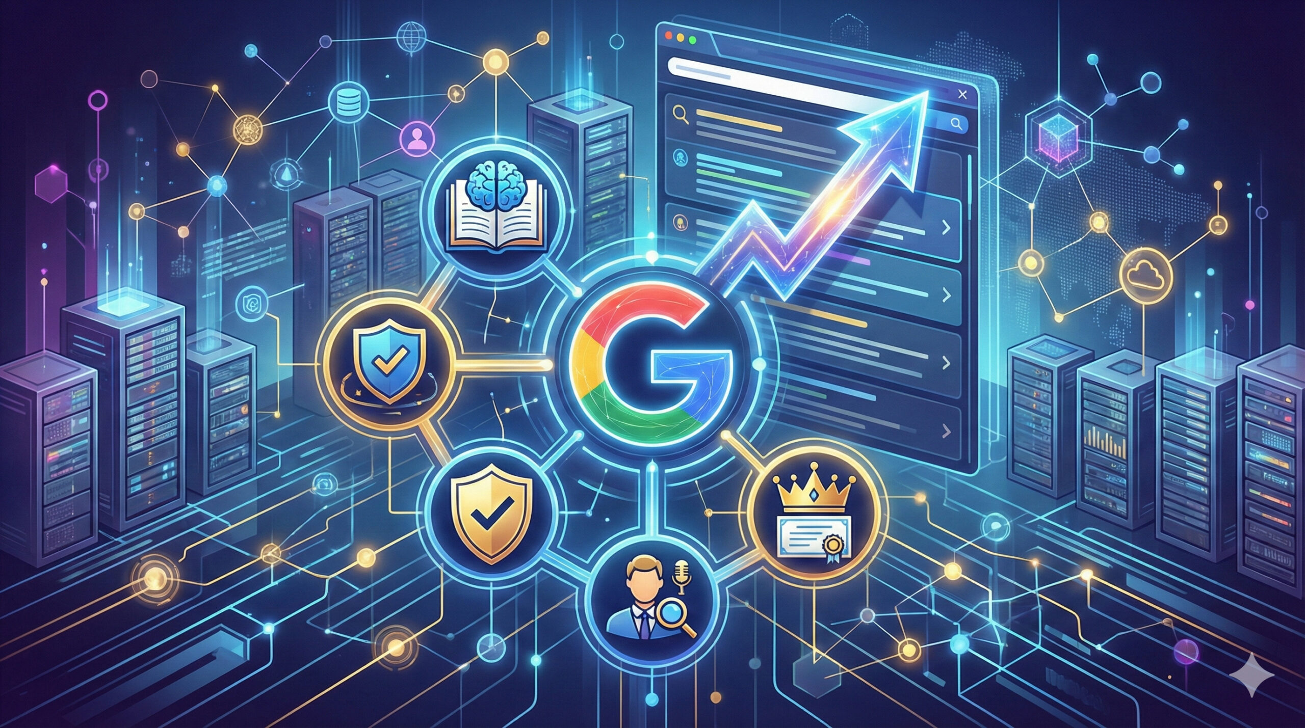 Google検索アルゴリズムの仕組み！順位を上げるための3つの主要評価ポイント【E-E-A-T】